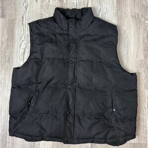 Banana Republic Retro Black Down Puffer Vest Gorpcore‎ Athleisure Men's L